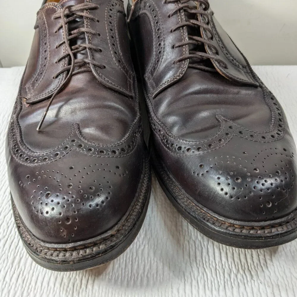 Alden 975 Shell Cordovan Leather Men's sz 11.5 B/D Long Wing Blucher Shoes READ